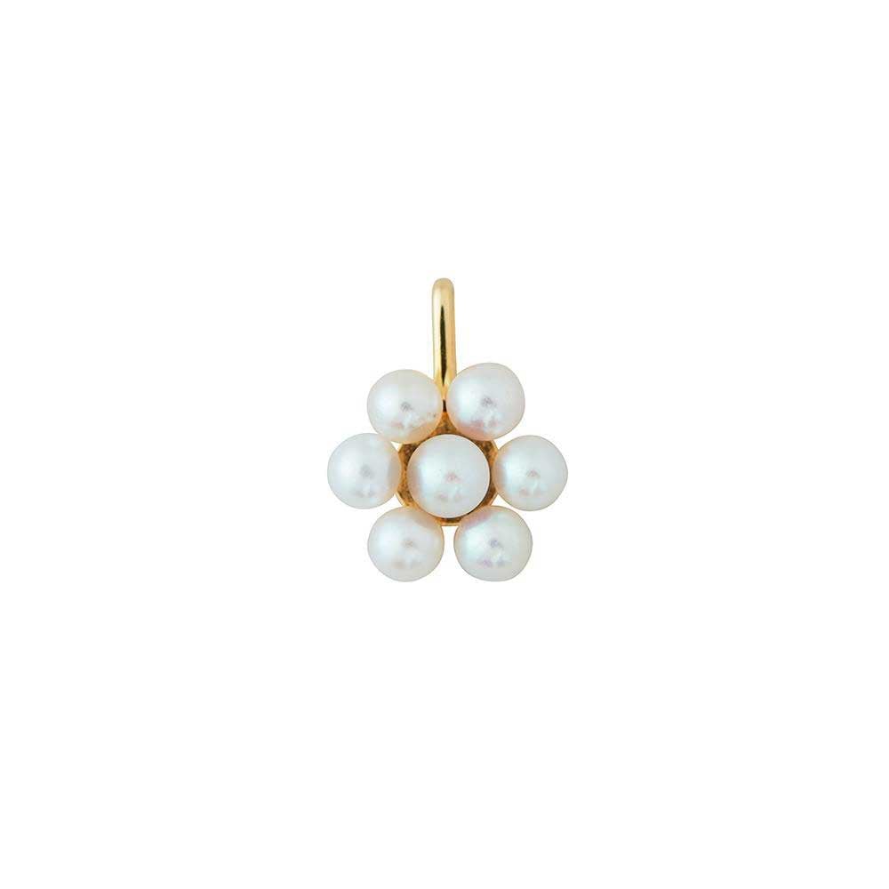 MyFlower Charm Monochrome 10mm (Pearls/18K gold-plated)