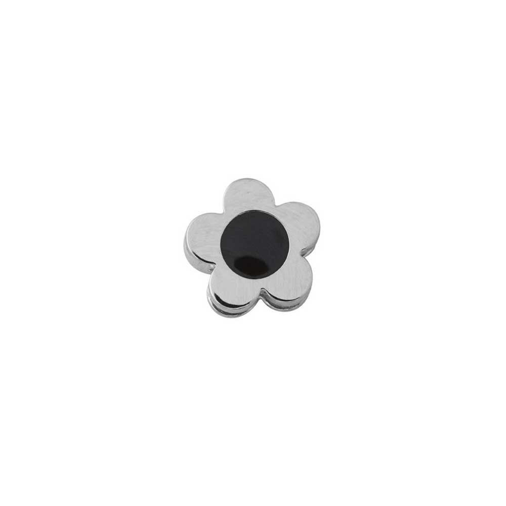 Enamel Charm Flower (Silver)