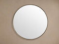 Serra 24" Round Wall Mirror in Brass