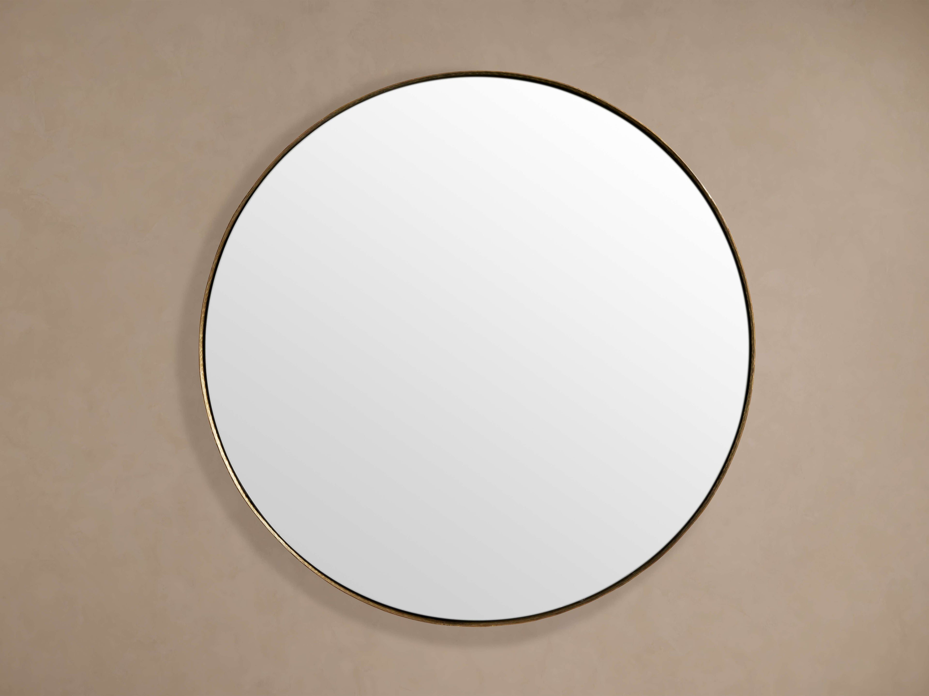 Serra 24" Round Wall Mirror in Brass