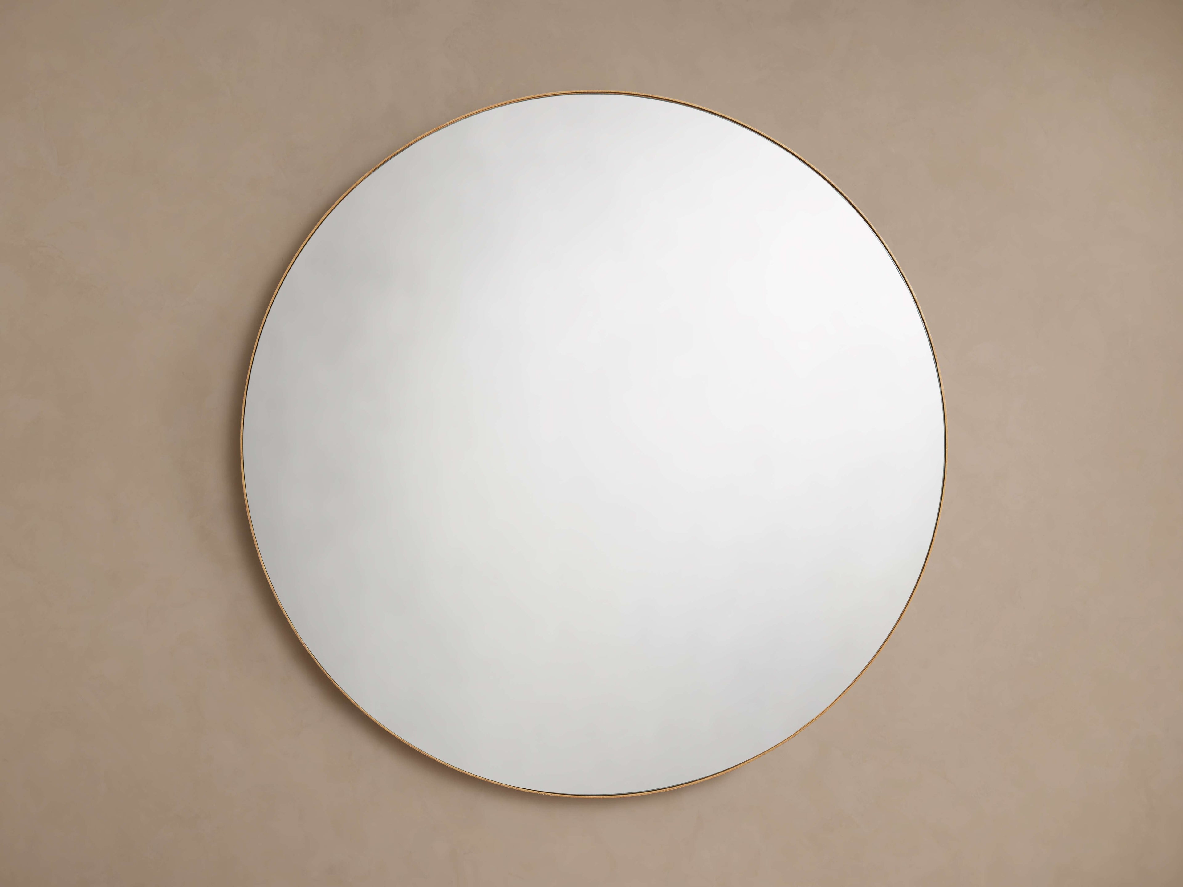 Lira Oak 60" Round Wall Mirror