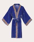 Nikko Embroidered Velvet Short Kimono