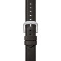 24mm Grizzly Black Leather Watch Strap - Grizzly Black
