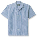 Blue Stripe Linen Camp Shirt
