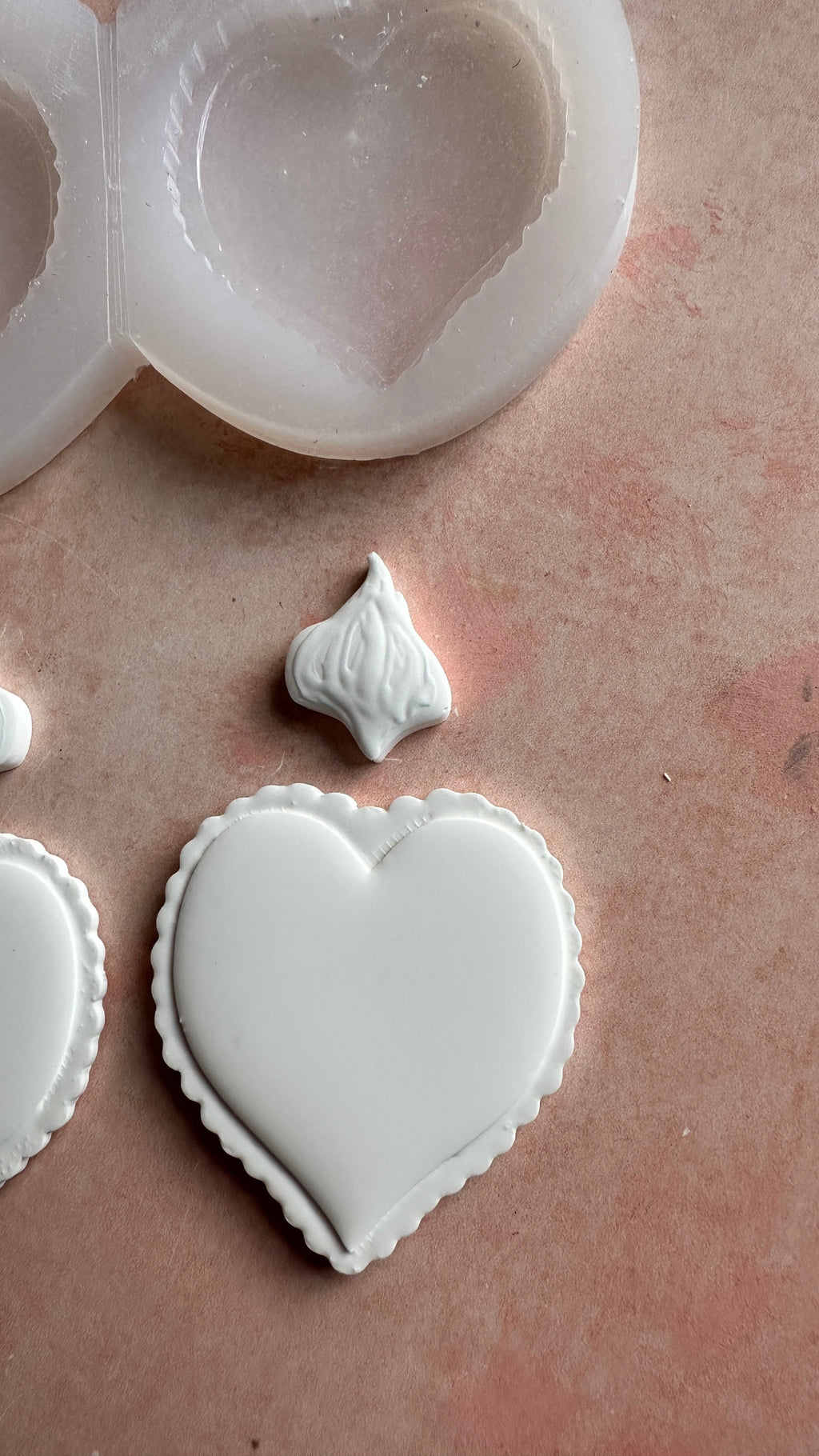 Flaming Heart Milagro Earrings Silicone mold Valentine