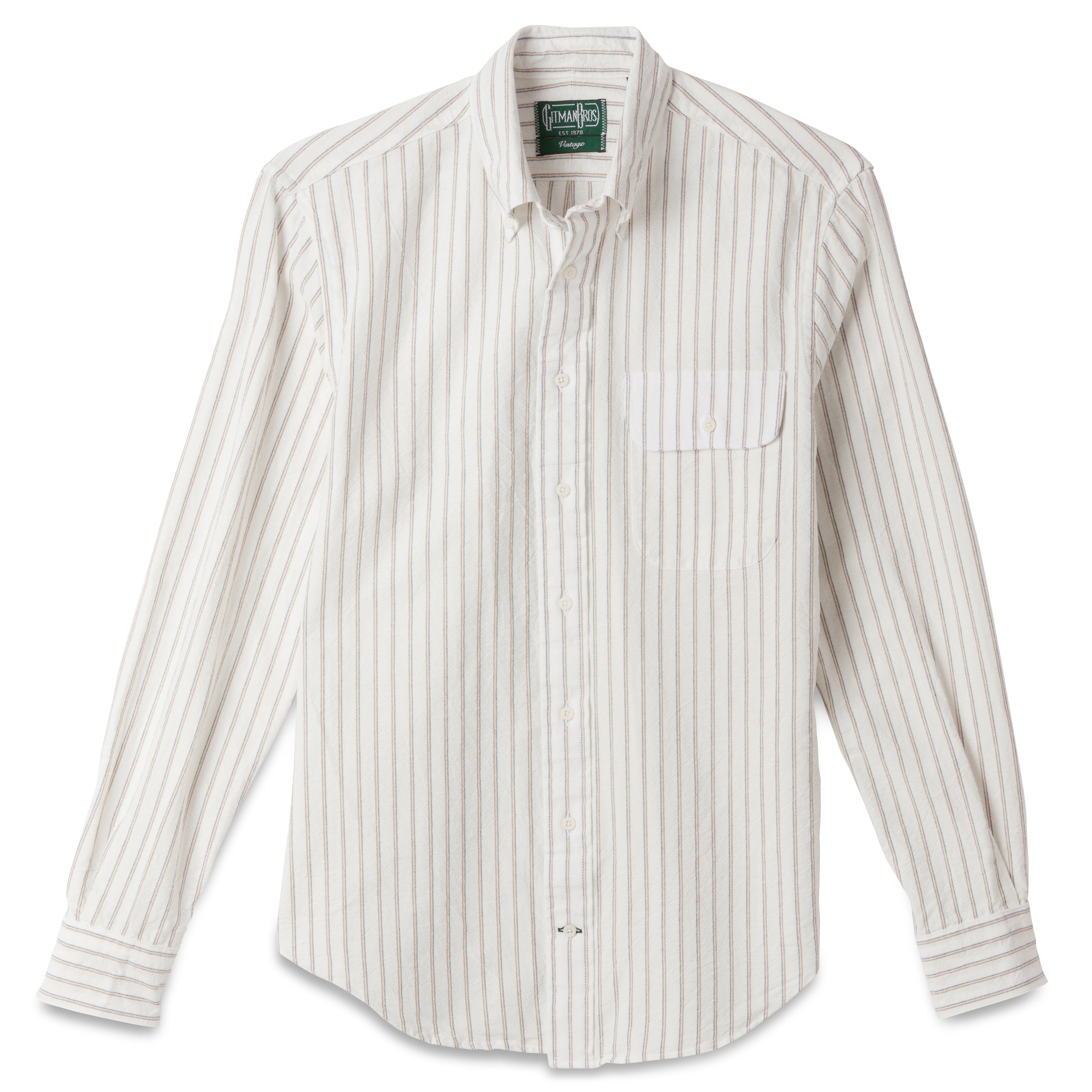 White Striped Japanese Oxford