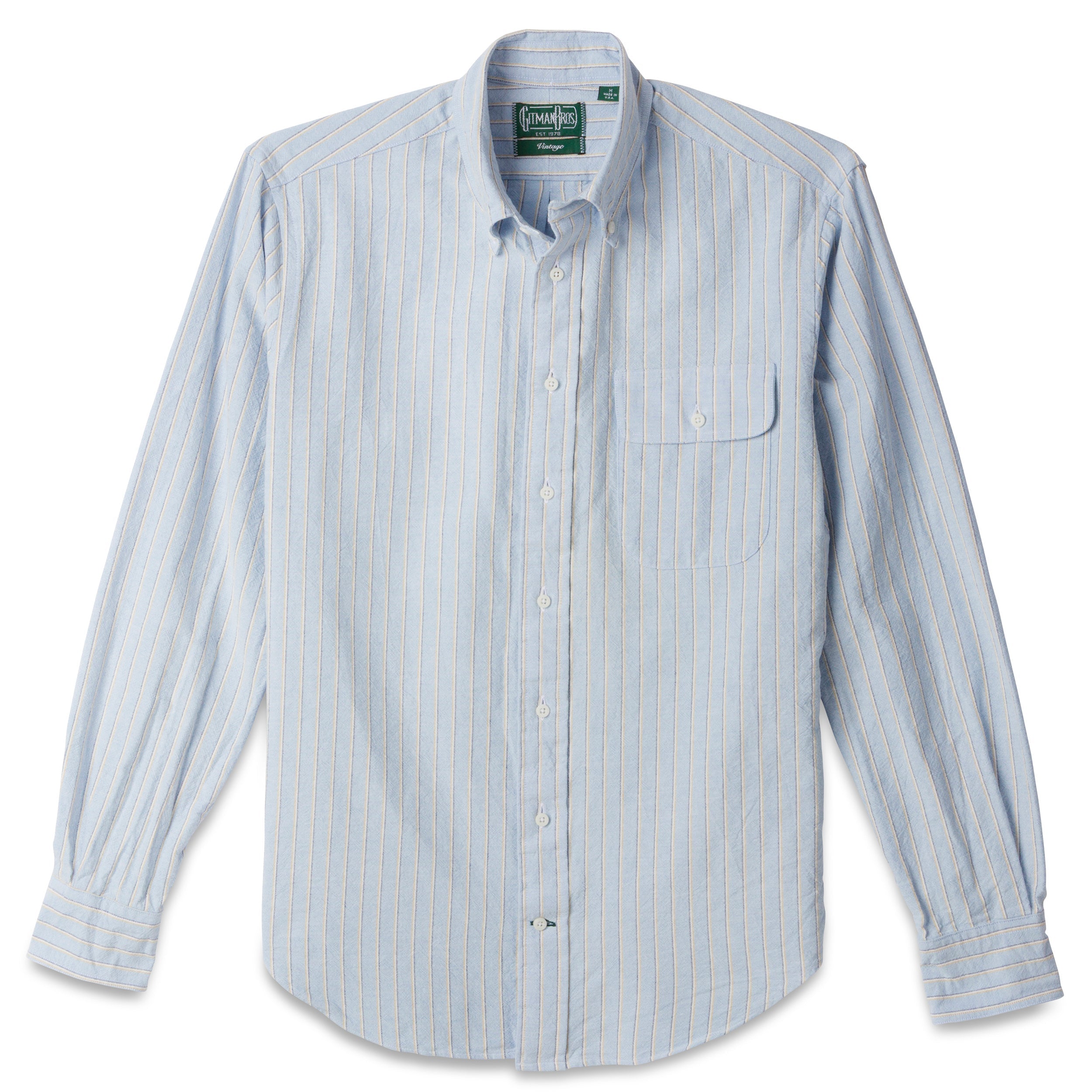 Blue Striped Japanese Oxford