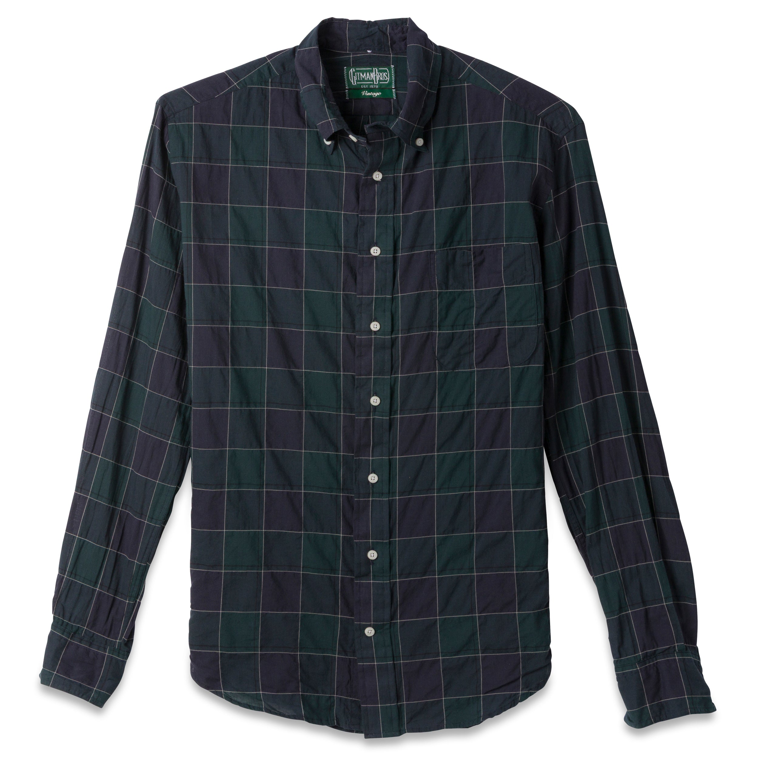 Navy Checked Organic Cotton