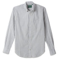 White Organic Cotton Dobby Stripe