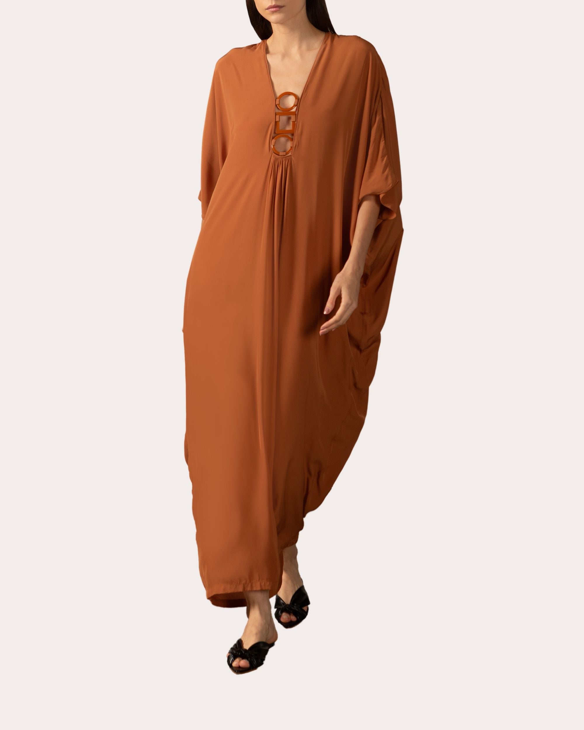 Draped Embellished Kaftan