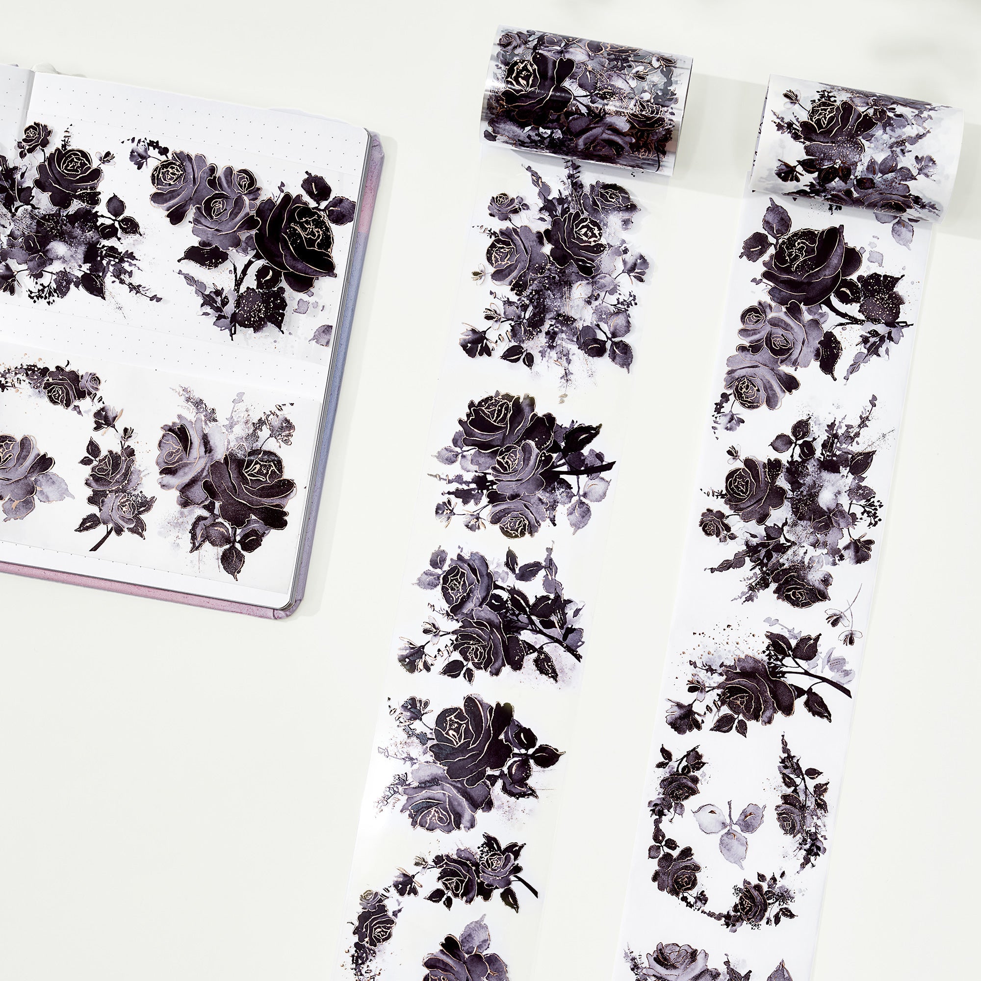 Rose Noir Wide Washi/PET Tape (GILDED)