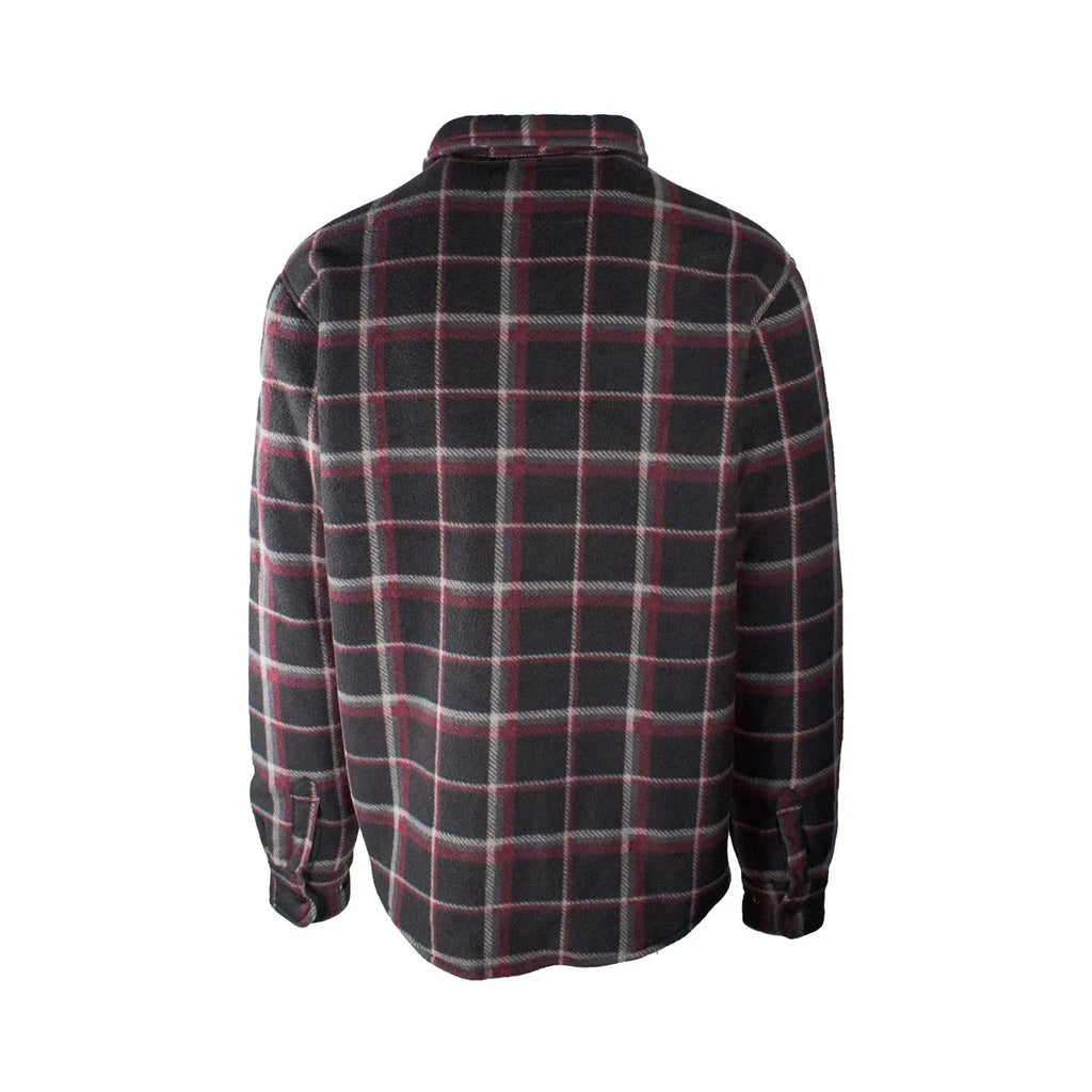 Smith Workwear Burgundy Jacket Sherpa-Lined Microfleece Shirt (S01)