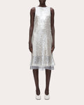 Sequin Paillette Bow Sleeveless Shift Dress