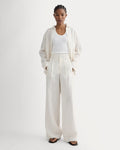 The Linen Way-High® Drape Pant  | Natural Chambray