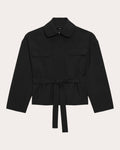Cinched Wool Flight Jacket