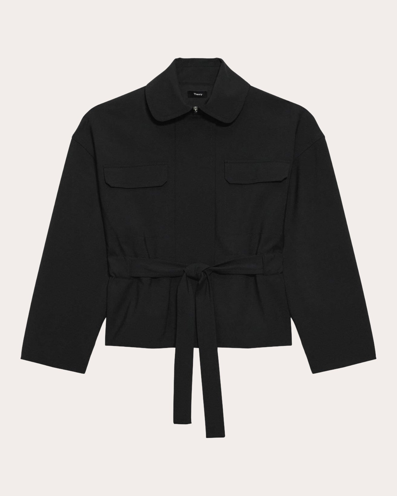 Cinched Wool Flight Jacket