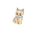 Ivory - Hand Painted Scarf Kitten Claw Clip - Solar Eclipse