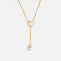 Opal Heart Lariat