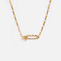 Sonnet Safety Pin Charm Holder Necklace