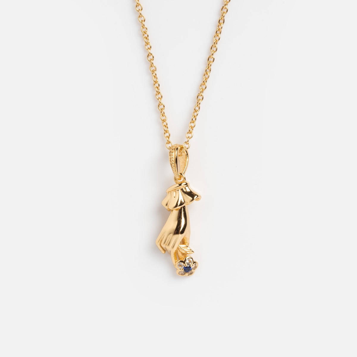 Forget Me Not Blue Topaz Memento Necklace