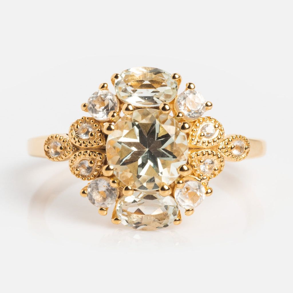 Royal Gardens Green Amethyst Cocktail Ring Last Chance Sizes