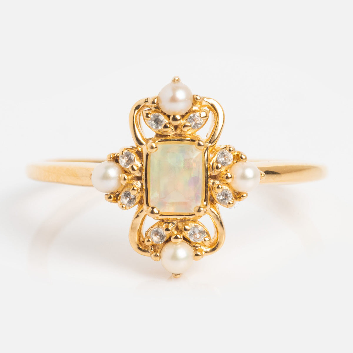Crown Jewel Opal and Pearl Ring Last Chance Sizes