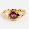 Golden Age Garnet Cocktail Ring