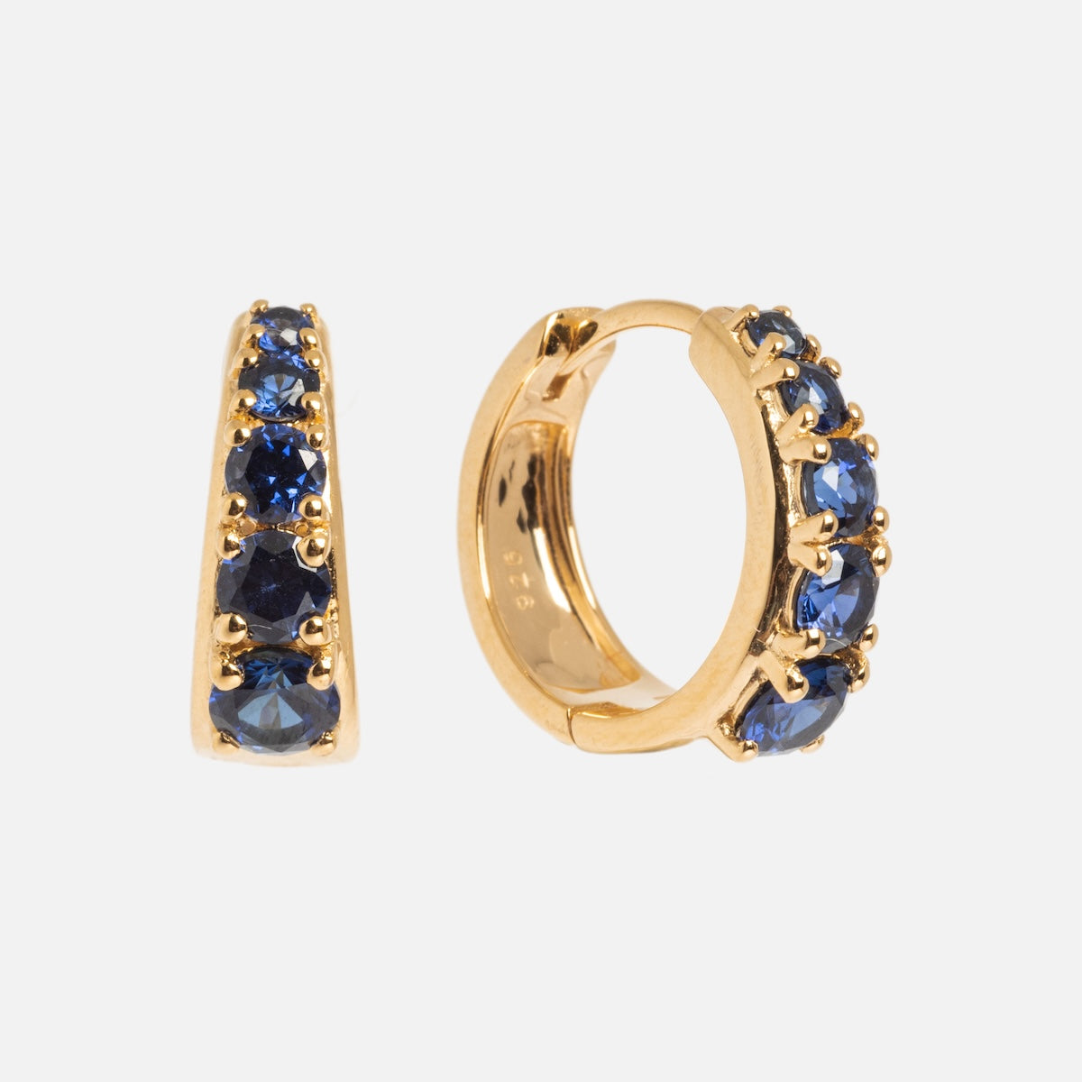Sapphire Soliloquy Huggie Hoops