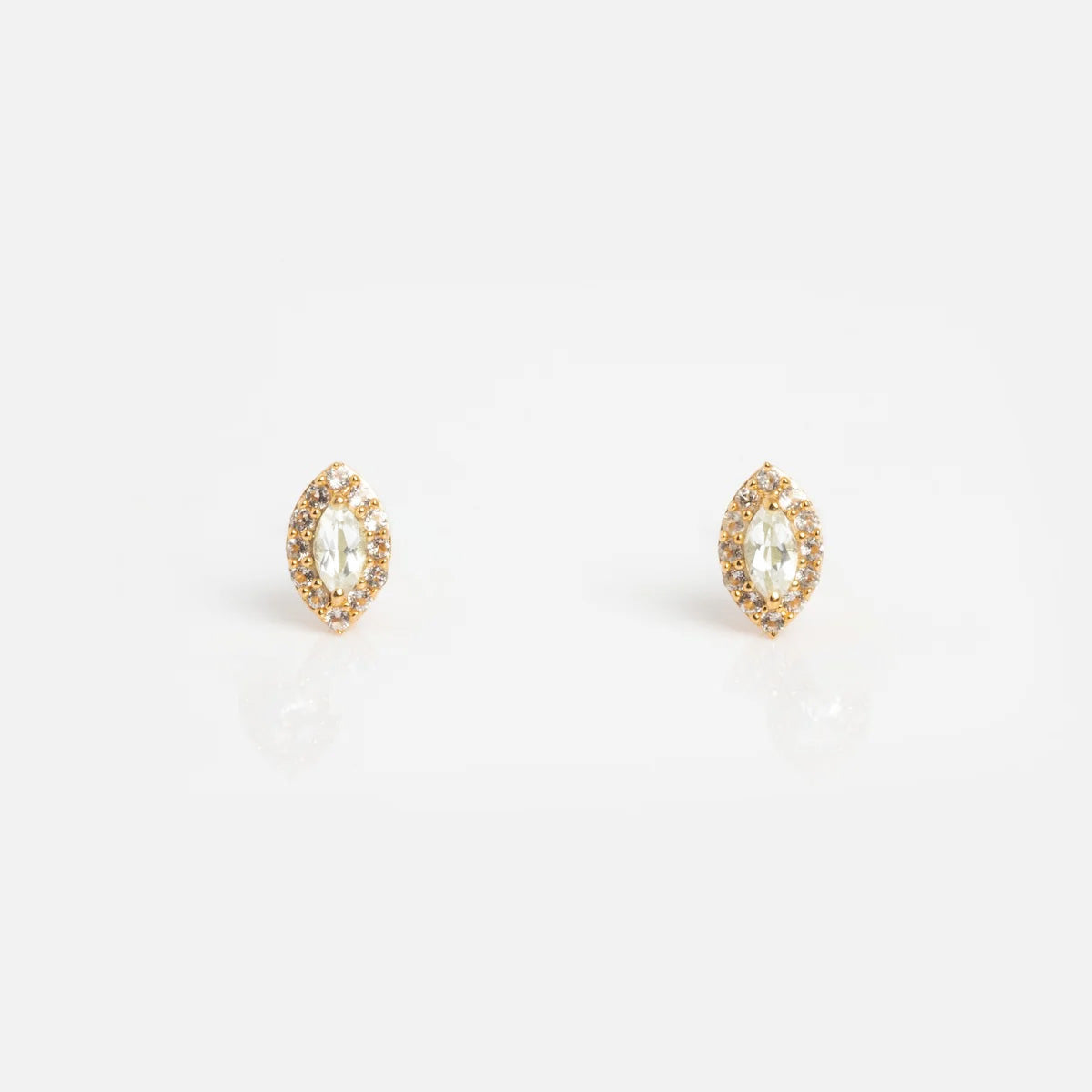 Green Amethyst Marquise Muse Studs