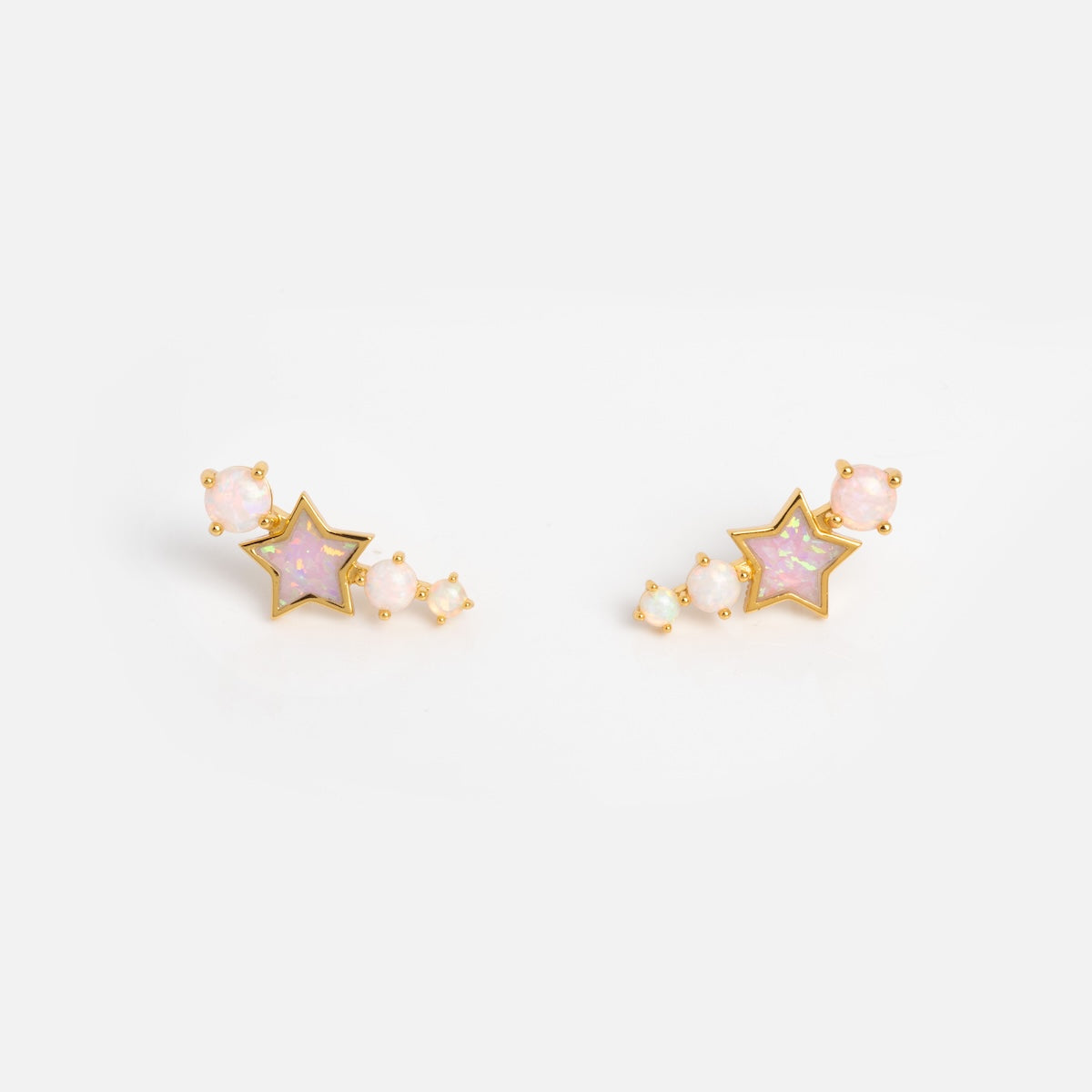 Pastel Opal Shooting Star Studs