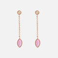 Rose Gold Opal Dew Drop Studs