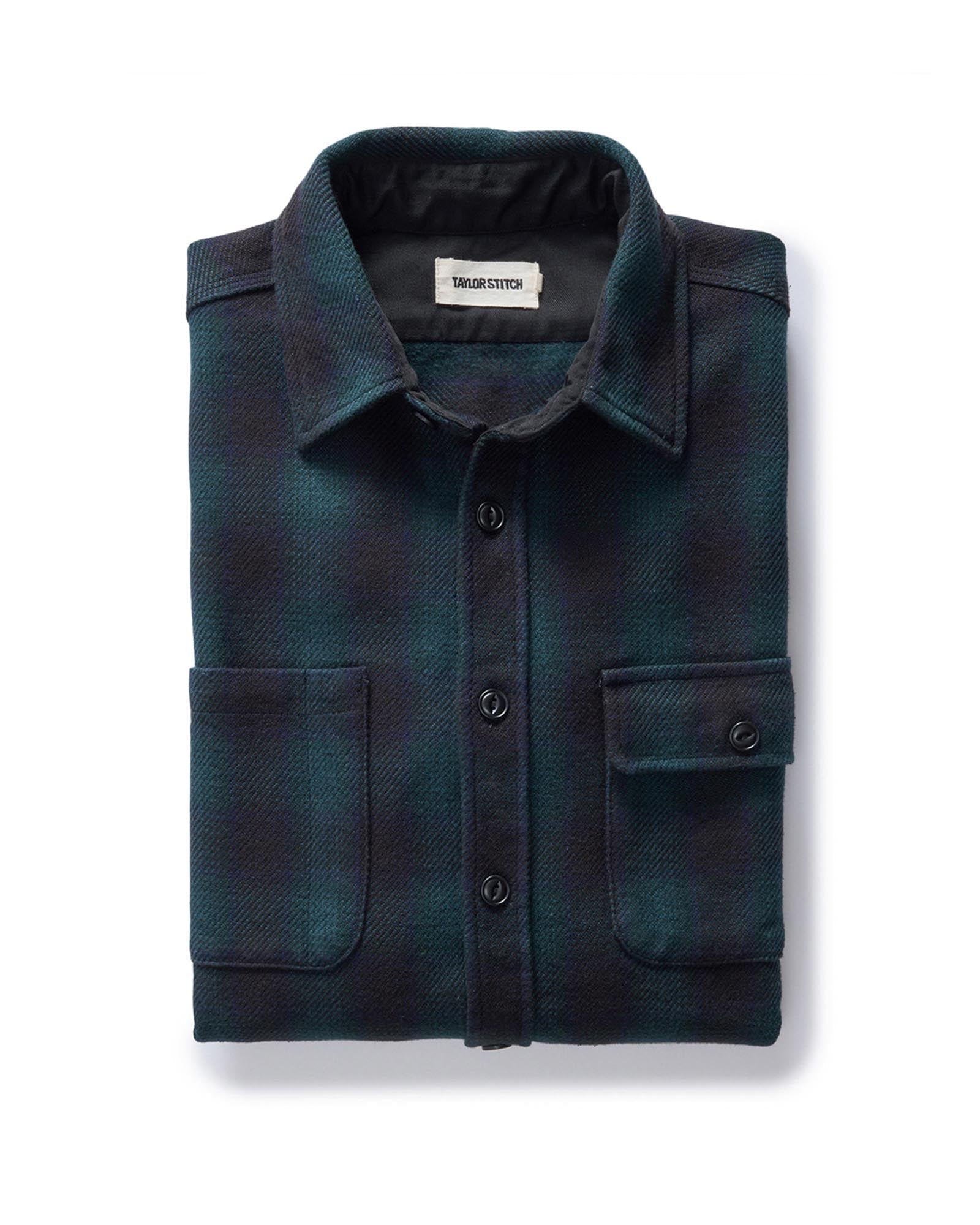 The Moto Utility Shirt in Black Pine Plaid