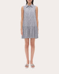 Candace Stripe Cotton Poplin Drop-Waist Shirt Dress