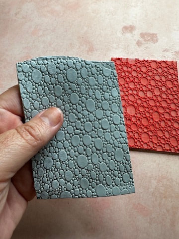 Bubbles Polymer Clay Rubber Stamp Texture Sheet Mat