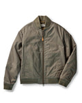 The Insulated Bomber Jacket in Fatigue Olive Dry Wax