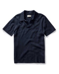 The Valencia Sweater Polo in Dark Navy Rib