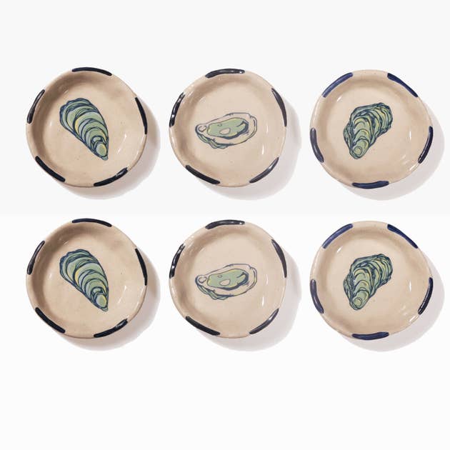 Mini Oyster Trinket Tray-Trinket Dish-Ceramic Tasting Bowl