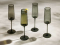 Della Champagne Flutes in Smoke (Set of 4)
