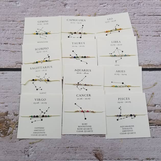 Constellation Natural Stone Bead Friendship Bracelet