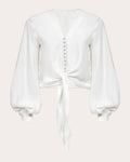 Crystal-Embellished Silk Blouse