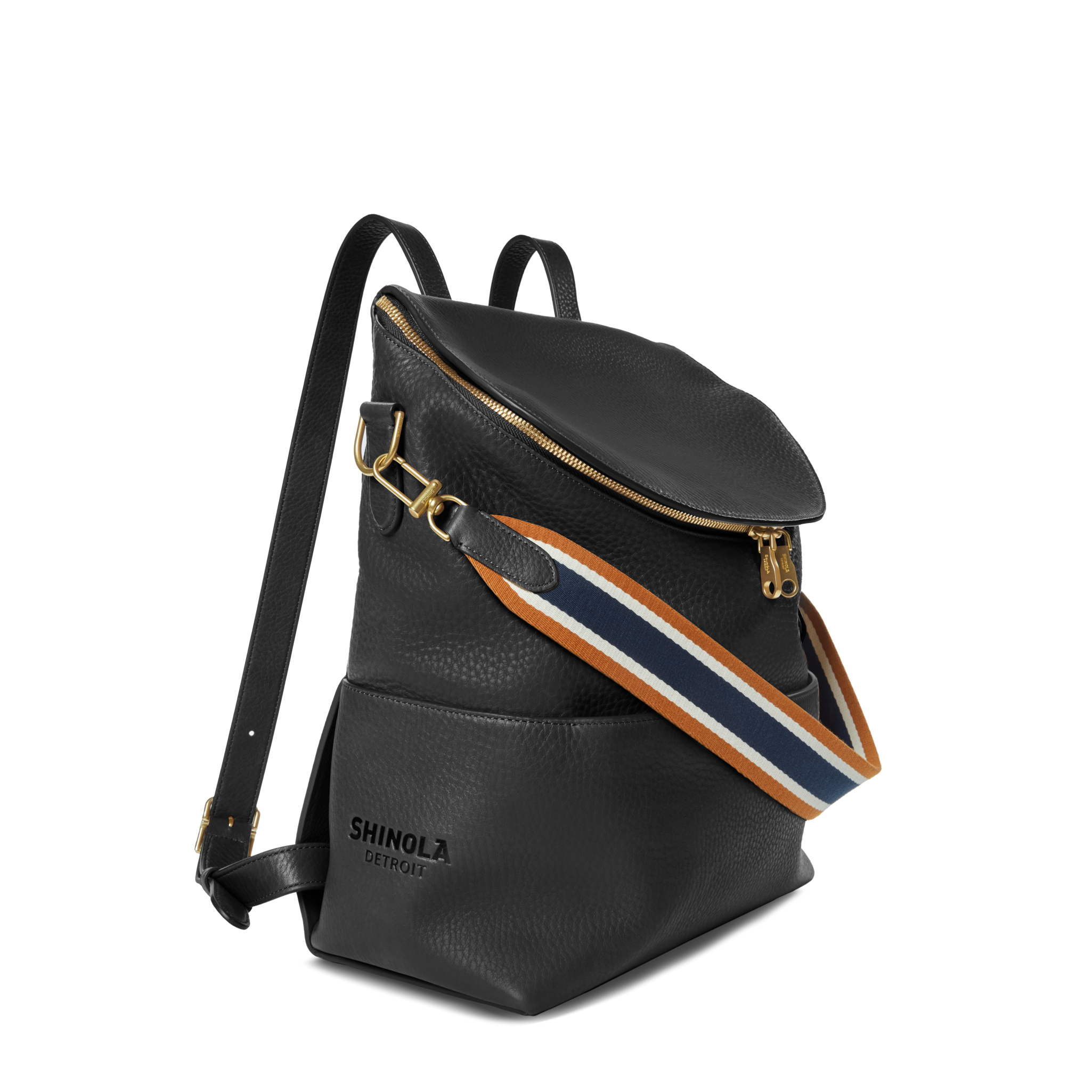 Convertible Pocket Backpack - Brand Stripe / Black