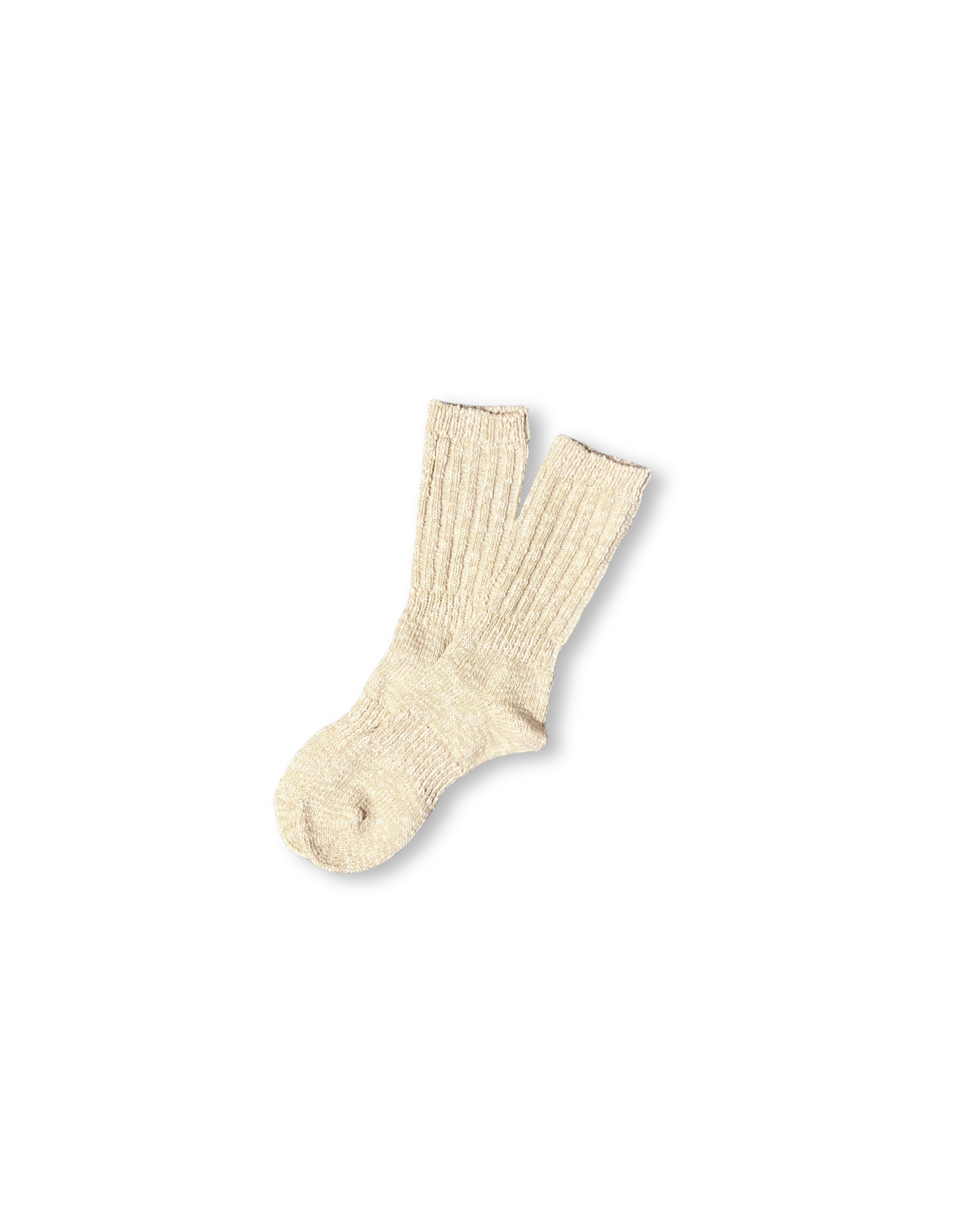 Lodge Marl Cotton Socks - Wheat Marl