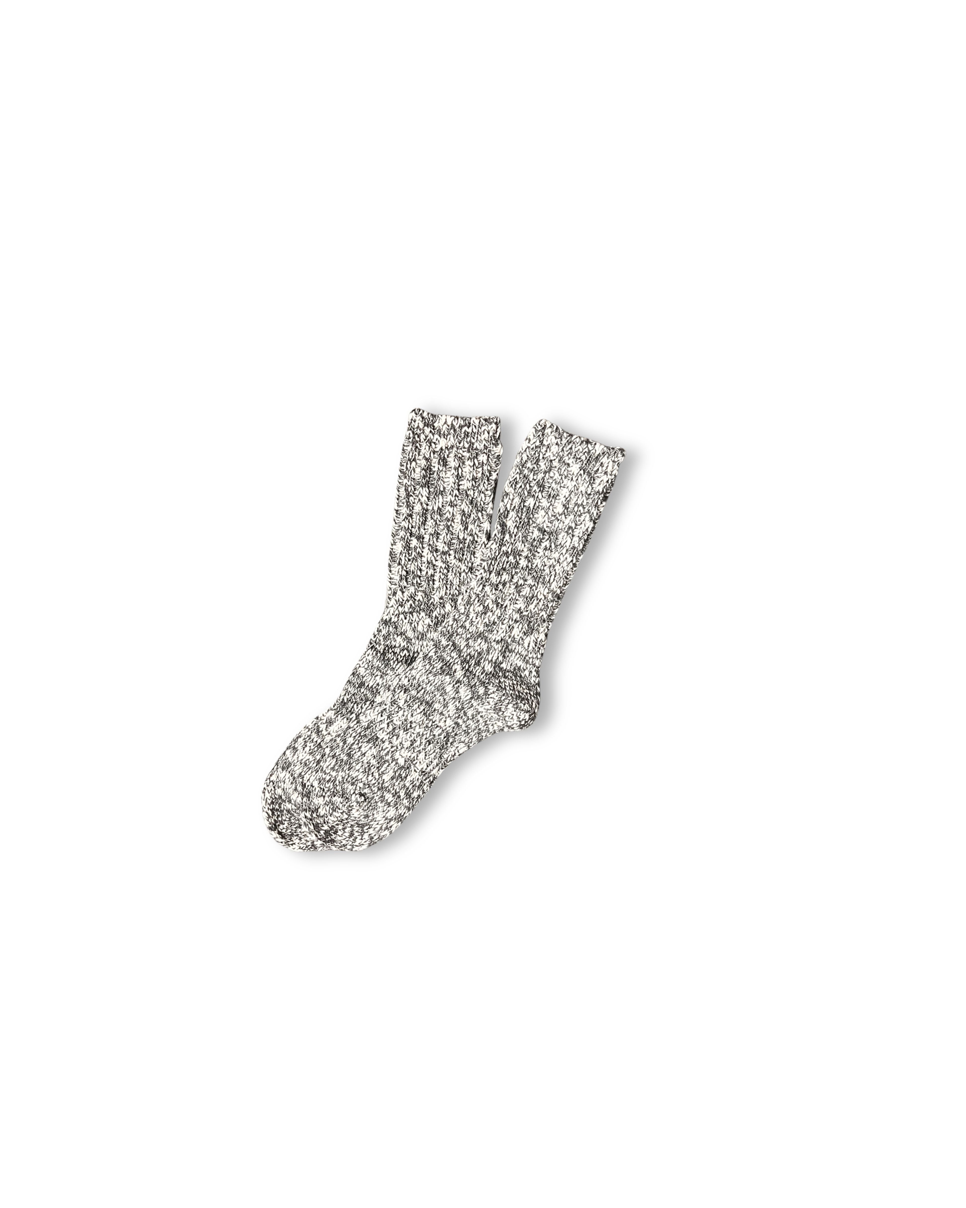 Lodge Marl Cotton Socks - Gray Marl