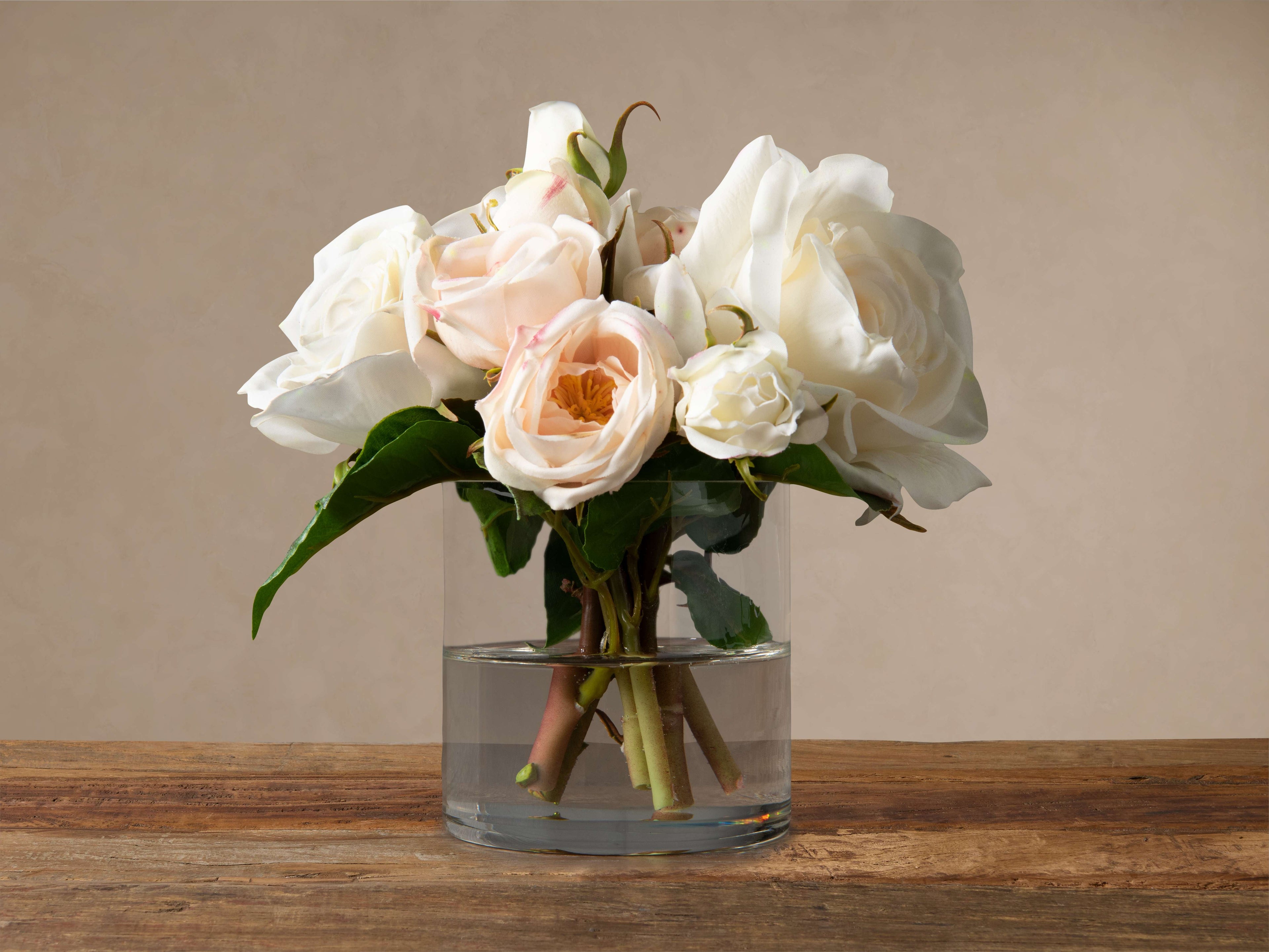 Faux Mixed Roses in Vase