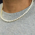 GLD Micro Clustered Tennis Chain - Yellow Gold