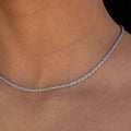 Rope Necklace in White Gold - 2mm