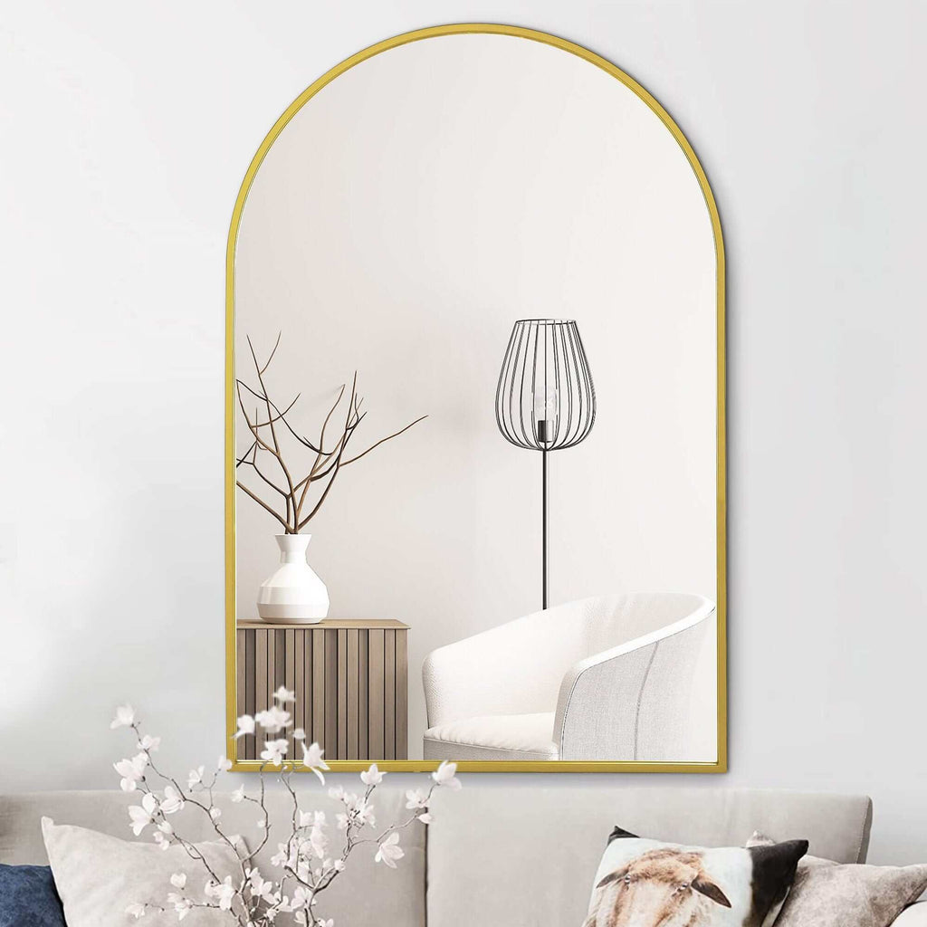 Arched Mirror with Metal Frame