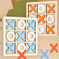 Wooden Tic-Tac-Toe Game - 10-Pcs Set