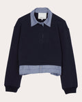 French Terry Poplin Combo Shirting Polo
