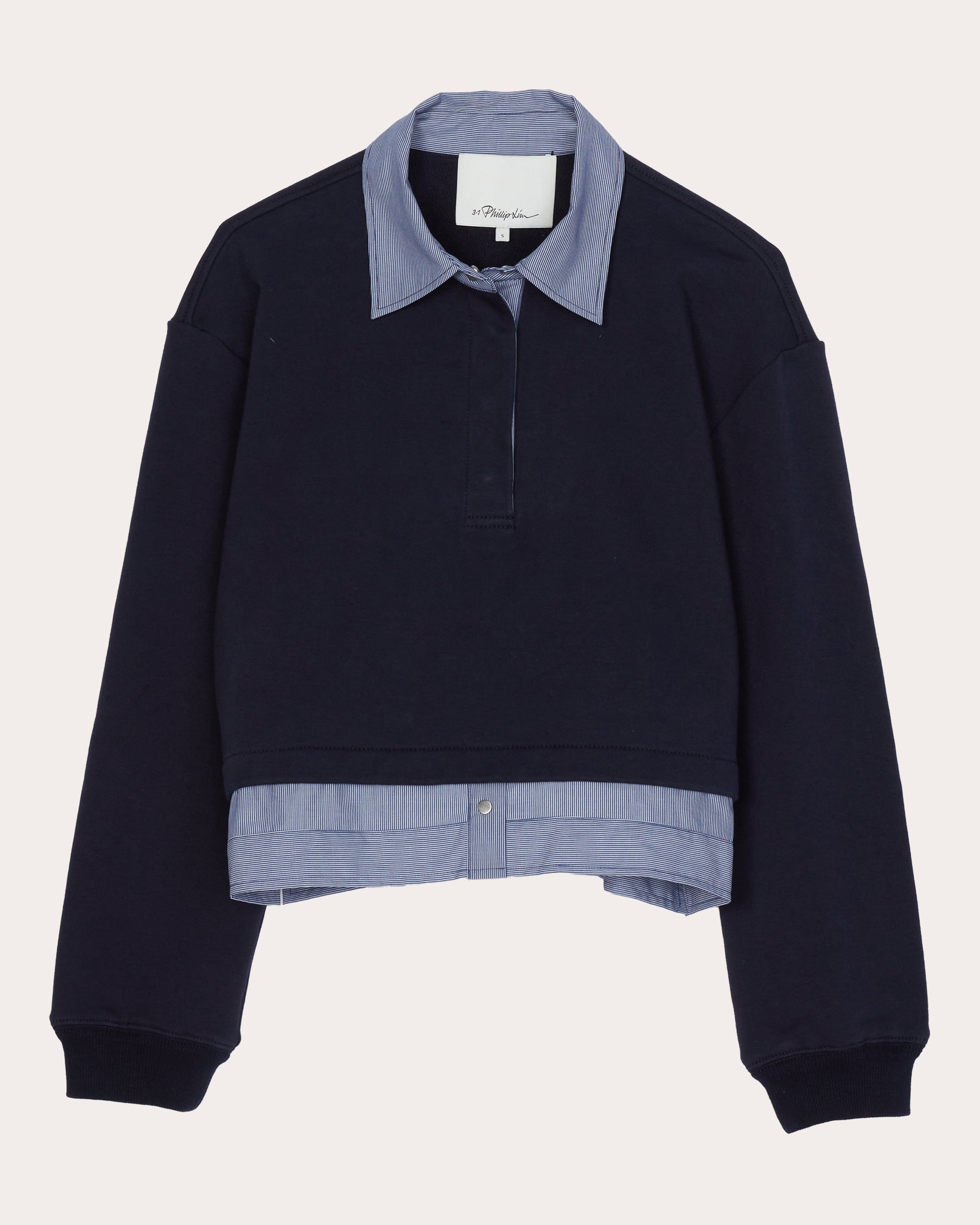 French Terry Poplin Combo Shirting Polo
